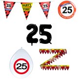 25 jaar verjaardag versiering pakket verkeersbord | 25 jaar versiering | 25 jaar feestje