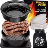Mountain Grillers® Burgerpers - Handige Stoly-vorm met 40 bakpapier voor perfecte hamburgers, pasteitjes of gehaktballetjes