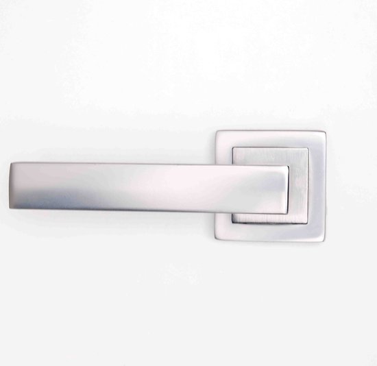 Oss Rozet SAAR Systems deurkruk klink gun metal met vierkante rozet en ...