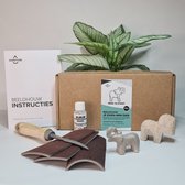 SamStone Doe-het-zelf pakket mini olifant - speksteen - cadeau - kunst- hobby - 10 jr - dier - beeldhouwen