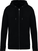 Unisex sweater met rits en capuchon merk Native Spirit Zwart - L
