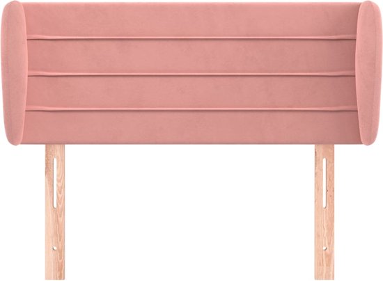 vidaXL - Tête de lit - avec - bords - 103x23x78/88 - cm - velours - rose