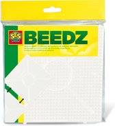 SES Beedz - Strijkkralen koppelbaar legbord - grondplaten - 2 stuks - vierkant - wit