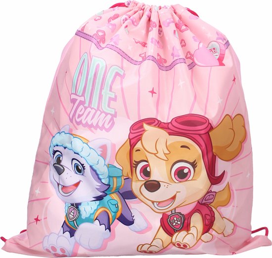 Paw Patrol Skye gymtas/rugzak/rugtas voor kinderen - roze - polyester - 44 x 37 cm