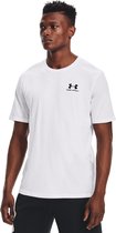 Under Armour Sportstyle Left Chest SS Sport Shirt Hommes - Blanc - Taille XL