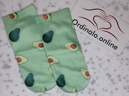 Avocado-Sokken-Lichtblauw-Onesize-Unisex-Socks