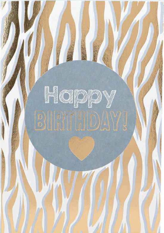 Depesche Kaart "Go Wild" met de tekst "Happy Birthday!" mot. 004 bol