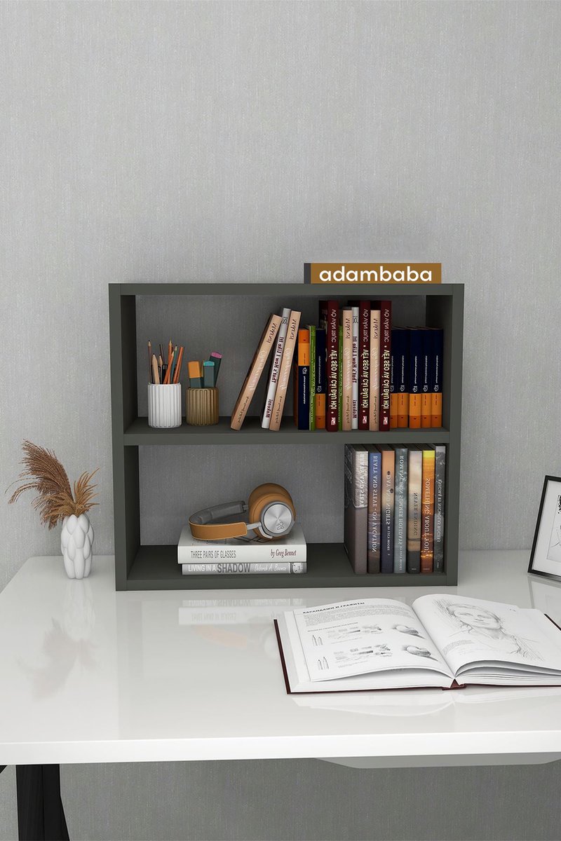 Adambaba - Multifunctionele Decoratieve Plank - Tafelblad - Aanrechtblad - Bureaublad Boekenplank - Antraciet