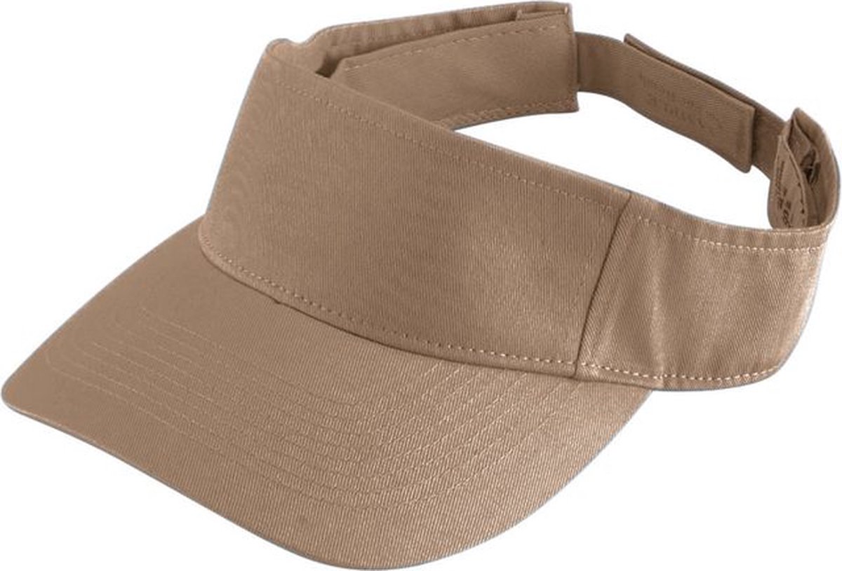 Augusta Sportswear - Zonneklep - Dames - Verstelbaar - Klittebandsluiting - Katoenen Zweetband - Volwassenen - Khaki