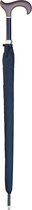 Classic Canes Wandelstok paraplu - Verstelbaar - Derby handvat - Met soft-touch coating - Zwart - Wandelstokken - Voor heren en dames - lengte 92 cm