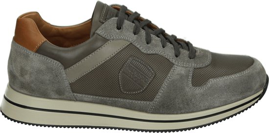 Mephisto, GREG 3659 6159 6105 6135, Taupe combi heren sneaker wijdte G