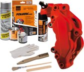 Kit de peinture pour étriers de frein Foliatec - Racing Rosso Mat - 3 composants - Nettoyant pour freins inclus