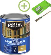 CetaBever Buiten Deur & Kozijn Meester Beits - Glans - Grenen - 750 ml Inclusief 6 delige beitsset