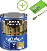 CetaBever Buiten Deur & Kozijn Meester Beits - Zijdeglans - Grenen - 750 ml Inclusief 6 delige beitsset