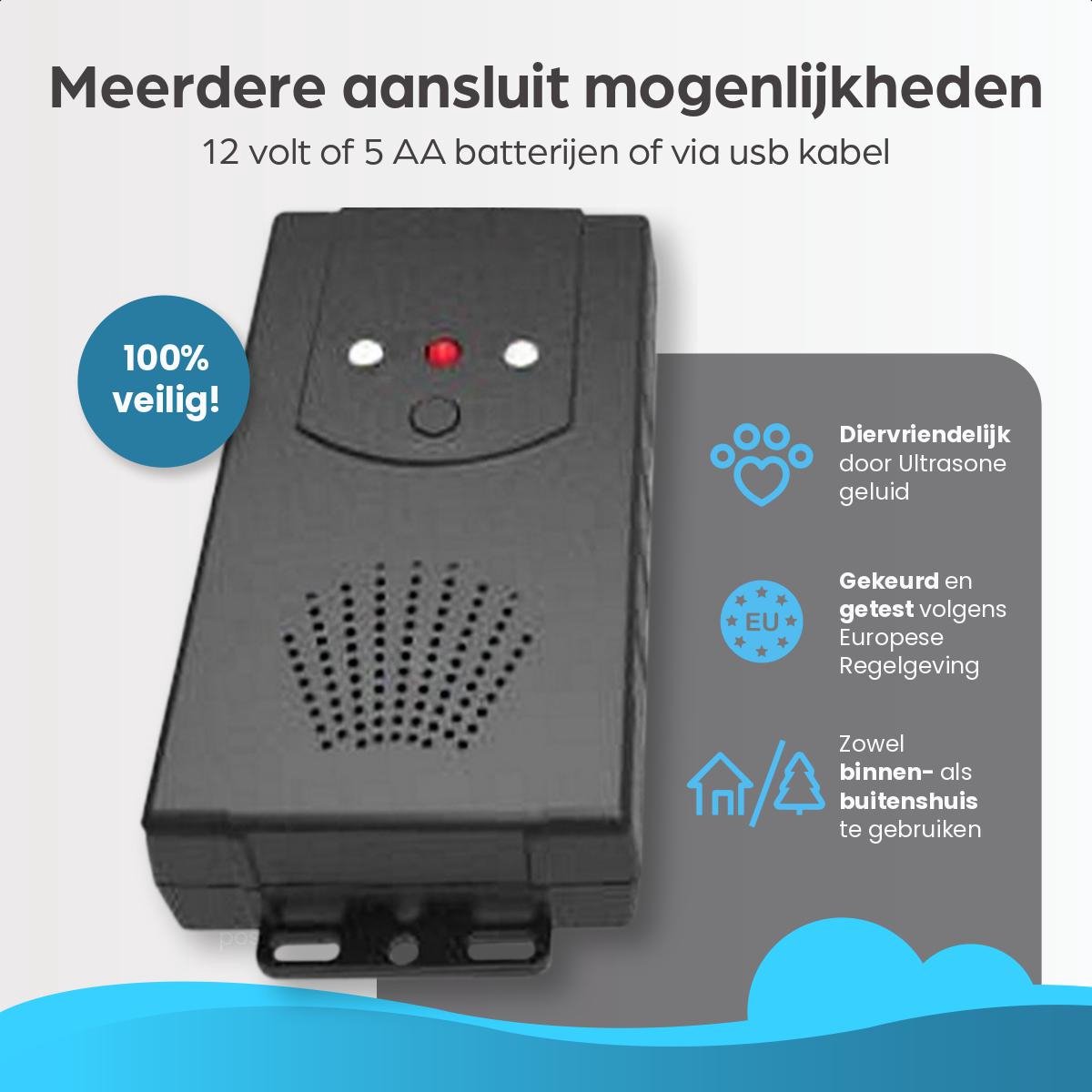 Marterverjager Auto Outdoor - Steenmarter Verjager Buiten - Op Batterij -  12v- USB-... | bol.com