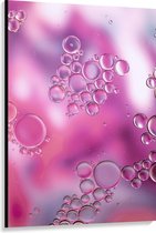 Canvas - Bubbels in Roze Achtergrond - 100x150 cm Foto op Canvas Schilderij (Wanddecoratie op Canvas)