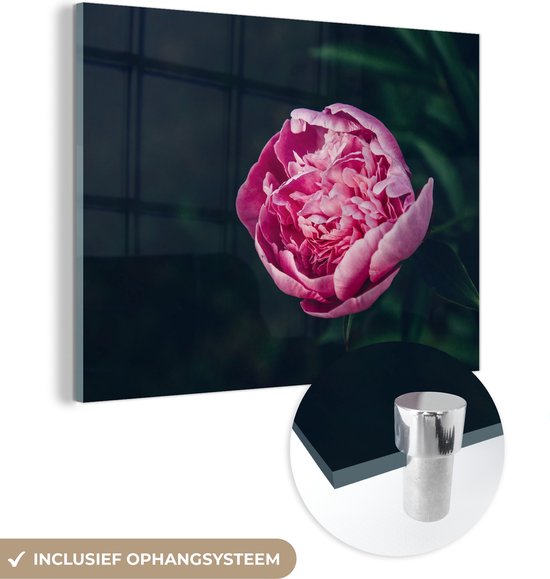 MuchoWow® Peinture sur verre 120x90 cm - Peinture sur verre acrylique - Fleurs - Rose - Roses - Photo sur verre - Peintures
