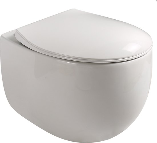 Mawialux hangend rimless toilet - softclose zitting - Glans Wit - Fresno