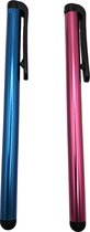 Tablet & Telefoon Stift / Robuuste Touchpen / Touchstift / Touch / Touchscreen Pen 2 stuks - Blauw/Roze