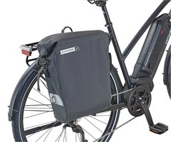 HikeMeister ® Prophete Roll top E bike Luxe waterdichte enkele 20 liter fietstas – zwart – met reflectie veiligheid – 100% Waterdicht met schouderriem