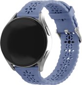 Strap-it Smartwatch bandje siliconen patroon 20mm - Geschikt voor Samsung Galaxy Watch 6 / 6 Classic / Watch 5 / 5 Pro / Watch 4 / 4 Classic / Watch 3 41mm / Watch 1 42mm / Watch Active 2 - Amazfit Bip / GTS - Polar Ignite / Unite - lavendel
