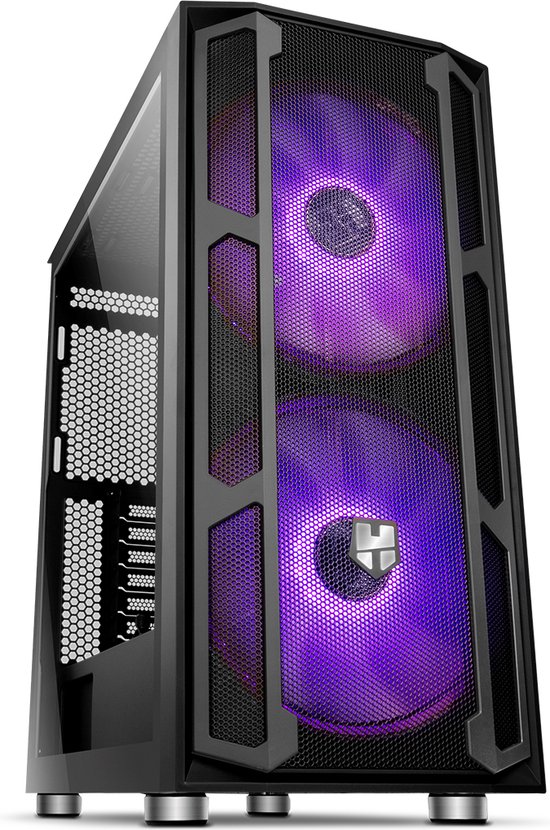 Micro ATX / Mini ITX / ATX Midtower Case Nox NXHUMMERNOVA RGB Ø 20 cm Black Multicolour