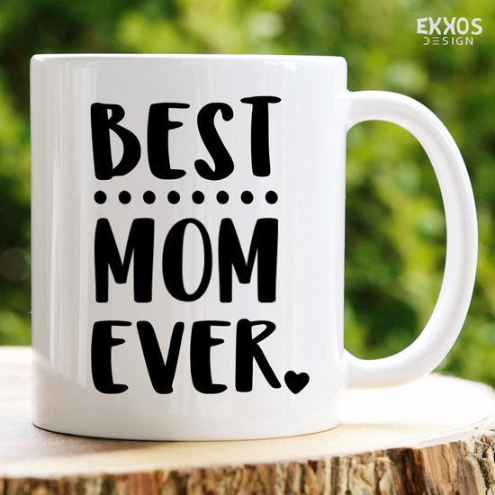 Foto: Best mom ever mok moederdag cadeau moederdag cadeau voor moeder moederdag cadeautje verjaardag cadeau vrouw mokken en bekers cadeau voor vrouw valentijndag koffiemok