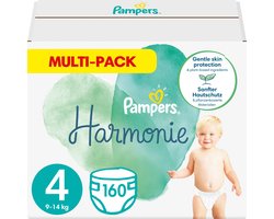 Pampers Harmonie - Maat 4 (9kg-14kg) - 160 Luiers - Multi-Pack