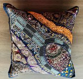 Set van 2 sierkussens KNEMA Katoen 45 x 45 cm Wit bloempatroon