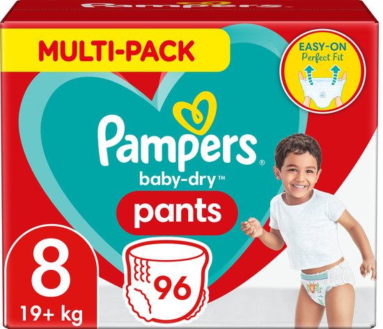 Pampers Baby-Dry Pants Couches-Culottes Taille 8 - 96 Couches - 19kg+ |  bol.com