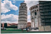 Dibond - Toren van Pisa - Italië - 75x50 cm Foto op Aluminium (Wanddecoratie van metaal)