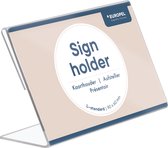Kaarthouder Europel Liggend - L-standaard - 9 x 6 cm - Transparant