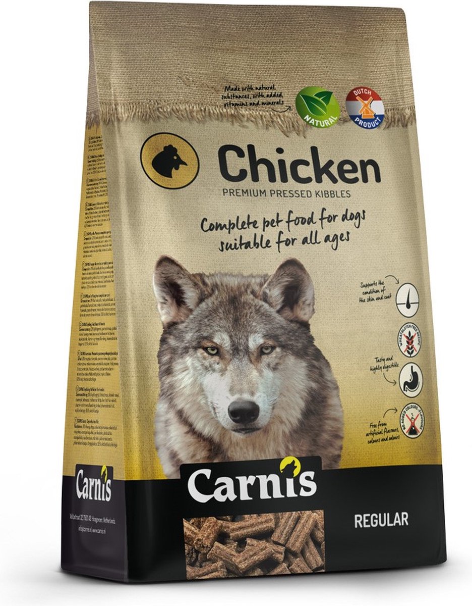 Carnis Chicken Regular geperst hondenvoer 12,5 kg