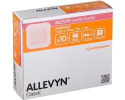 Smith & Nephew - Allevyn Gentle Border - 7.5cm x 7.5cm - 10 stuks per doos
