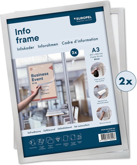 Boîte d'information Europel / Jeu d'adhésifs 2 pcs