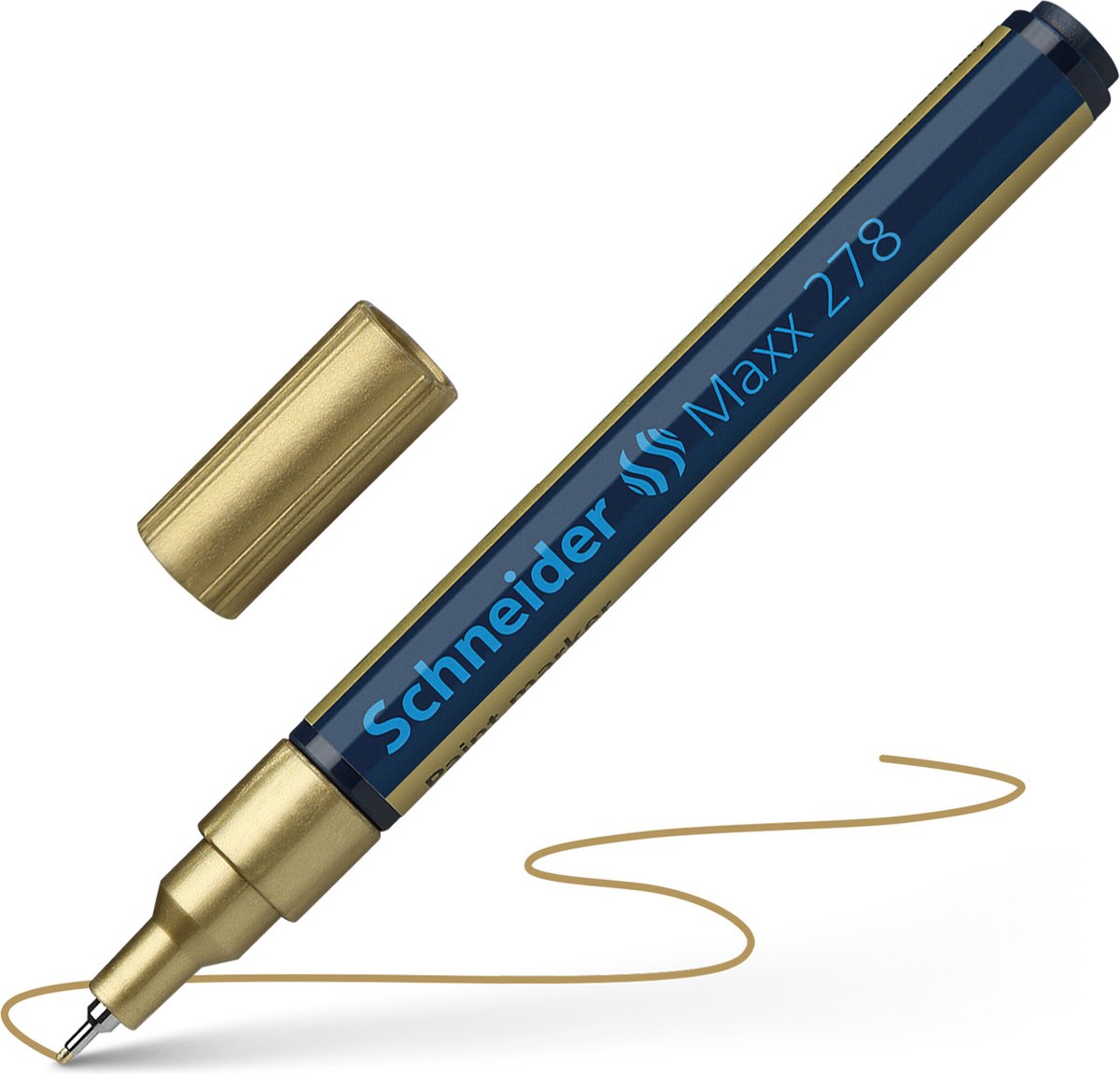 Schneider lakmarker - Maxx 278 - lijnbreedte 0,8 mm - goud - verfstift - S-127853