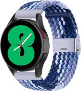 By Qubix - 20mm - Garmin Approach S12 - S40 - S42 - Braided nylon bandje - Blauw gemêleerd - Garmin bandje