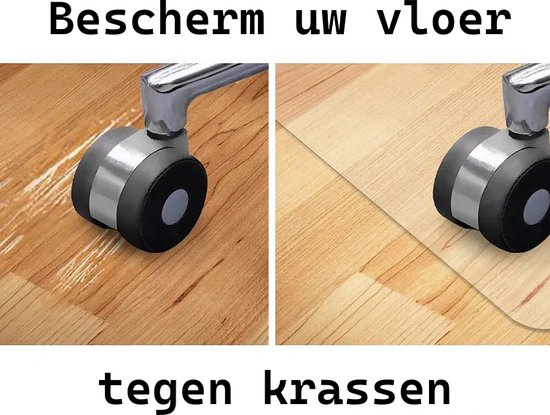 ValeDelucs Bureaustoelmat PVC - Vloerbeschermer Vloermat Bureaustoel Mat - Stoelmat beschermt harde vloeren - 90x130 cm - Transparant / Melkachtig