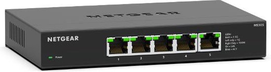 Ms305 Netgear MS305 Switch - Unmanaged - 5 poorten - 2,5 Gbps - Netwerk | bol