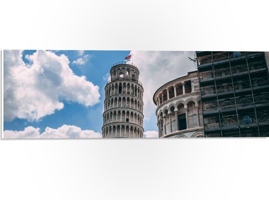 PVC Schuimplaat - Toren van Pisa - Italië - 60x20 cm Foto op PVC Schuimplaat (Met Ophangsysteem)