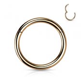 piercing titanium ring high quality 0.8 x 8mm rose gold plated