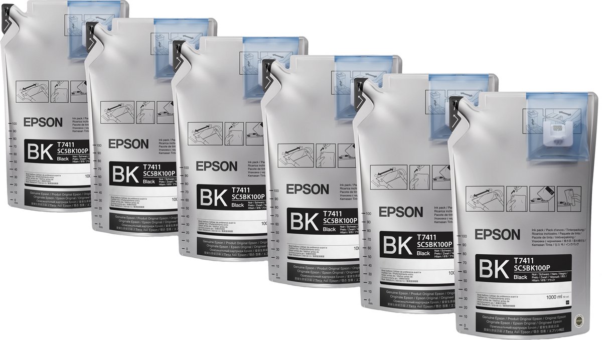 Epson UltraChrome DS High Density Black T741X00 (1Lx6packs)