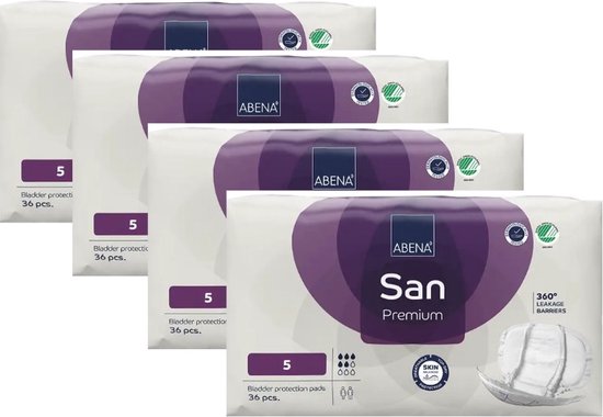 ABENA San 5, insert 144x, à porter en sous- Sous-vêtements ajusté - pour miction légère à modérée - absorption 1200 ml