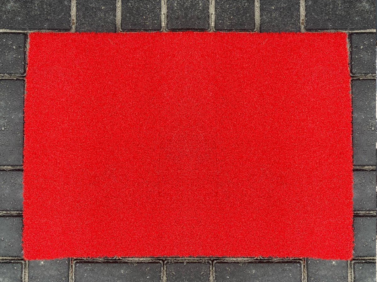 Kunstgras deurmat rood 70cm bij 50cm