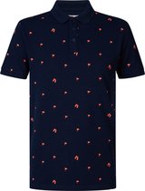 Petrol Industries - Heren All-over print polo - Blauw - Maat M