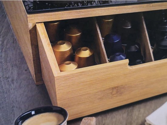 5Five - Luxe Capsulehouder voor koffiecups - Bamboe | Leen Bakker
