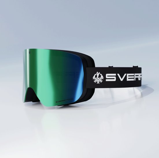 Sverre Snow - Ski Goggle - Groen - Skibril met magnetische lens - Unisex  voor heren en... | bol.com