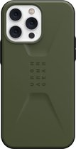 Geschikt voor Urban Armor Gear Civilian Apple iPhone 14 Pro Max Hoesje Olive