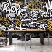 Fotobehang - Graffiti - Teksten - Vliesbehang - (368 x 254 cm)