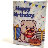 CatwalkDog pluche verjaardagskaart Happy Birthday blauw - hondenspeelgoed - hondenverjaardag